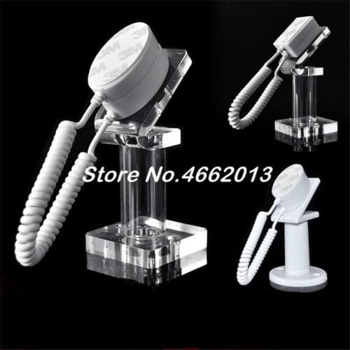 50pcs 3C Store Mobile Phone Display Rack Phone Model Holder Pull Wire Rope Chain Anti Theft Accessory Sticky Acrylic Phone Stand