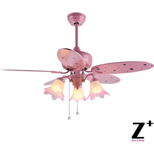 American Country Style Kid room for children Led lights Ceiling Star Fan 42" 3 lights lamp Lighting Free shipping