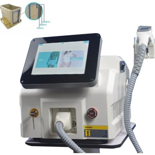 Fast 20 million shots big spot size 3 Wavelengths 755 808 1064 diode laser hair