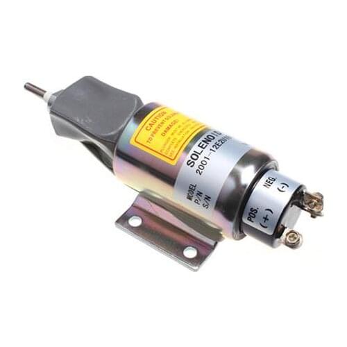 Diesel Stop Solenoid 2000-4505 2001-12E2U1B1S1A with 3 Terminals Fit for Woodward 2000 Series