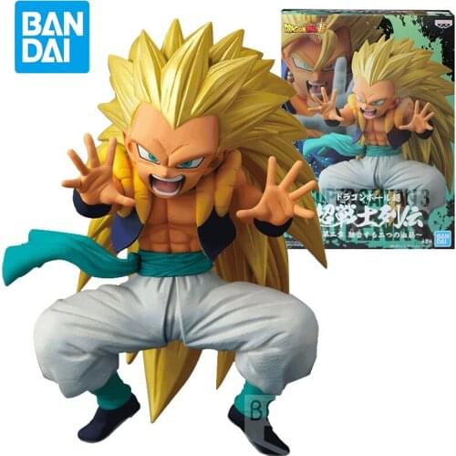 Bandai Dragon Ball Figure Anime Peripheral Super Warrior Lie Den Chapter 2 Fusion Bloodline Super 3 Gotenks Toy Decoration Gift