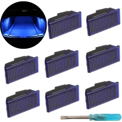 For Model 3/ Y 8 pcs Car Interior LED Lights Bulbs Kit Replacement Lamp for Tesla Model 3 Model X Model S Model Y 2019 2020 2021