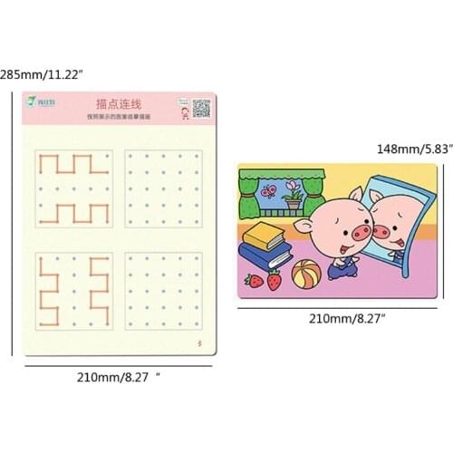 Interactive Montessori Toy Stimulation Drawing Paper Toys Early Learning Toy Gift for Baby Kids Pen Using Training Toy H055