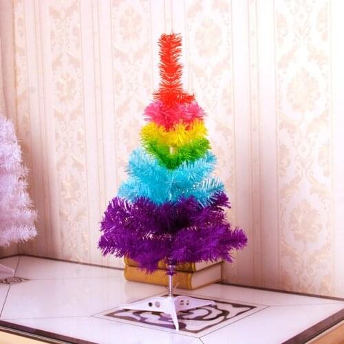 Artificial Christmas Tree 60/90cm1.5 /1.8m Rainbow Pvc Fake Tree Home Shopping Mall Unique Gradient Colorful Christmas Ornaments