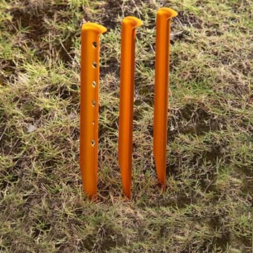 4 Pcs Aluminium Alloy Sand Snow Tent Pegs Stakes Golden For Outdoor Camping