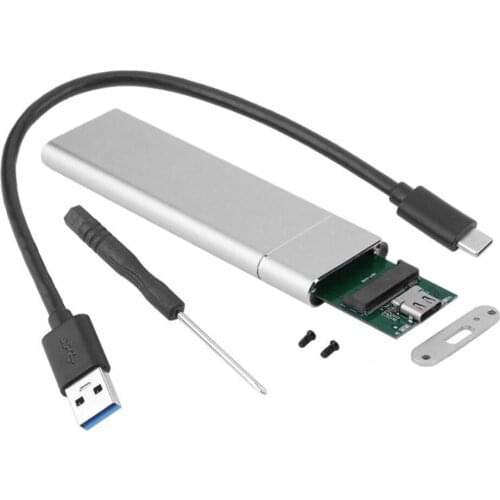 USB 3.1 To M.2 NGFF SSD Enclosure NVME M-Key to Type C Adapter Case For SSD USB3.1 to M.2 NGFF SATA SSD Mobile Hard Disk