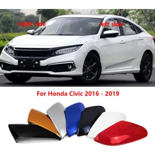 For Honda Civic 2016 2017 2018 2019 Auto Wing Door Side Mirror Cover Outside Rearview Mirror Cap Shell Housing