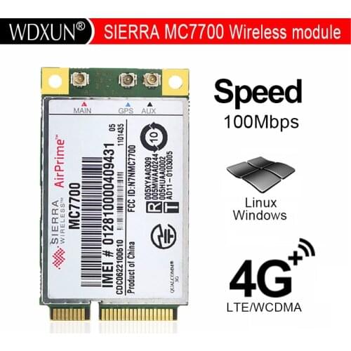 Mini PCI-E 3G/4G WWAN GPS module Sierra MC7700 PCI Express 3G HSPA LTE 100MBP Wireless WWAN WLAN Card GPS Unlocked Free shipping