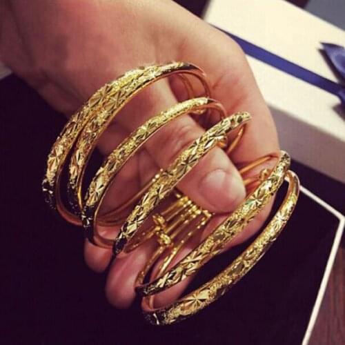 Fashion jewelry Shining star gold bracelet for women adjustable bracelets golden jewelry high quality One Piece Bangles