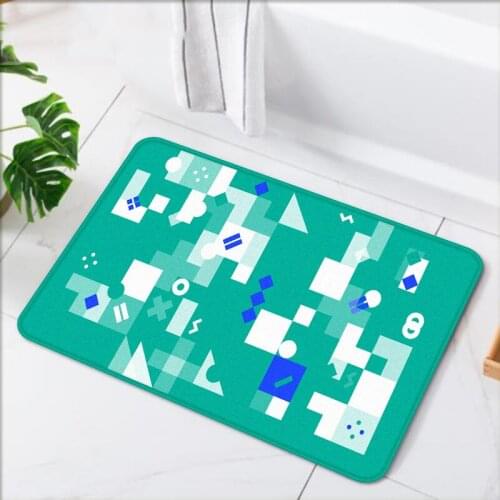 Cartoon Green Kitchen Mat Carpet Plush Door Entrance Floor Mat Kitchen Rug For Living Room Anti-Slip Kitchen Rug Hallway Carpet