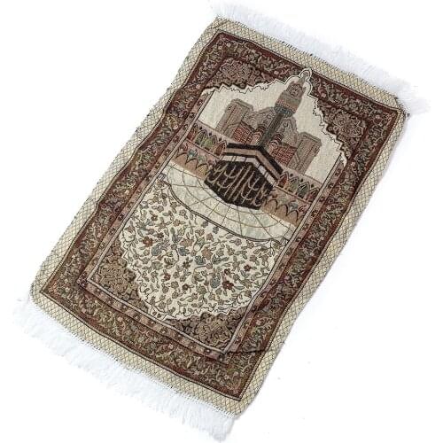 Muslim Prayer Rug Islamic Carpet Mat for Muslim Prayer Rugs Travel Vintage Pattern Eid Rugs Blanket Prayer Slamic Eid Decor Gift