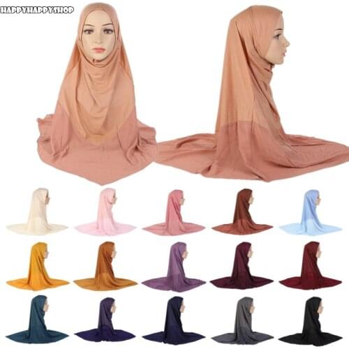 Muslim One Piece Amira Full Cover Hijab Headscarf Wrap Womens Ramadan Hedwear Islamic Arab Prayer Shawls Khimar Niqab Cap