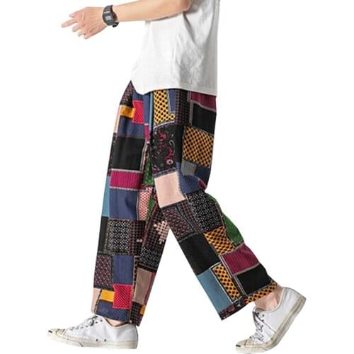 2021 Hip Hop Men Sweatpants Retro Streetwear Style Wide Leg Harajuku Fashion Straight Pants Joggers