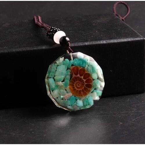 Orgone Energy Pendants Necklace Chakra Reiki Healing Turquoises Conch Jewelry Necklaces Free Druzy Pendulum Drop Shipping