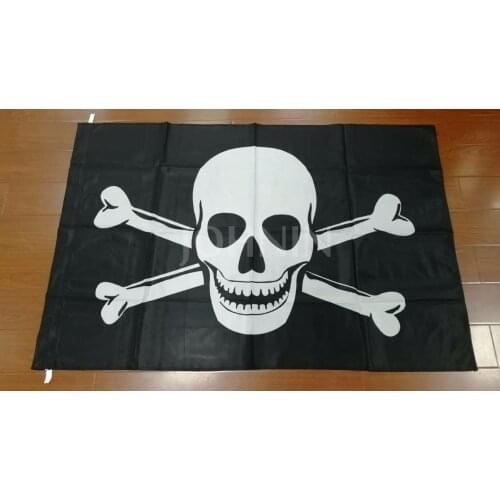 Johnin 90x150cm Skull Cross bones Pirates Flag of jolly roger
