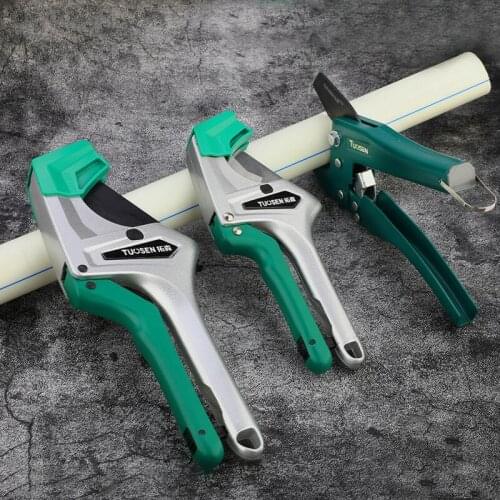 Professional 42-75MM PVC Pipe Scissors Aluminum Alloy Tube Cutting PPR Cutter Scissors SK5 Cutter Plumbing Hand Tools