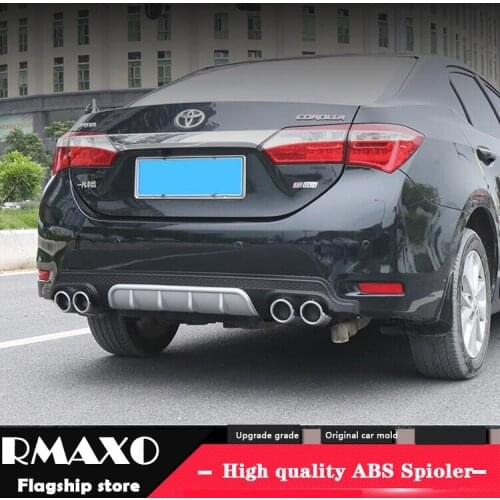 For TOYOTA COROLLA ABS Rear Bumper Diffuser Bumpers Protector For 2014-2016 st COROLLA Body kit bumper rear lip rear spoiler