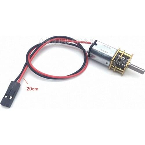 15RPM - 1000RPM GA12-N20 DC Gear motor 3V 6V 12V With 2P Dupont plug wire Low speed large torque Robot parts motor