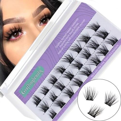 DIY Eye Makeup Individual Lash Segmented False Eyelashes Lash Grafting C Curl Eyelash Extension New Eye Makeup Tools 1 Box