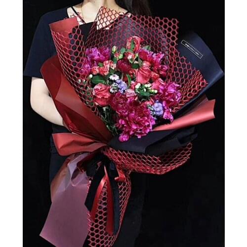 Fresh Flower Wrapping Paper Florist Mesh Paper Bouquet Supplies Hollow Round Packaging Material Wedding Party Deco 60cm*5yard