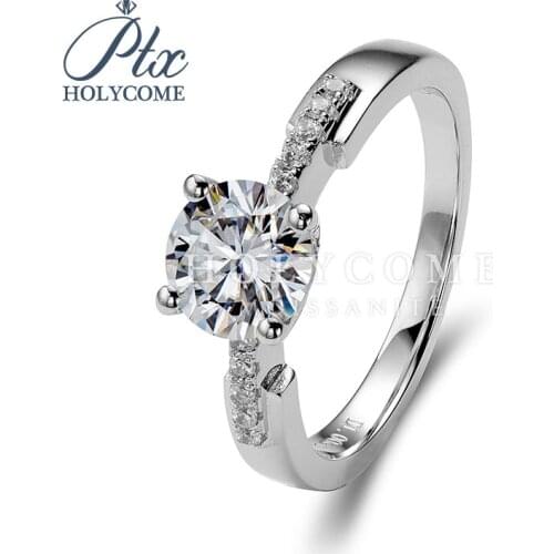 Super white color 1ct round cut 925 silver moissanite stone rings Серьги кольцо браслет