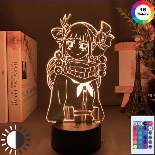 My Hero Led Night Light for Bedroom Decor Gift Nightlight Anime 3d Lamp Academia Illusion Desk Lamp Creative gifts for Holidays