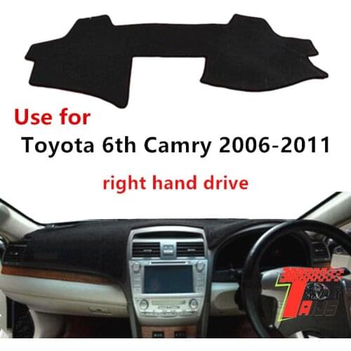 TAIJS Factory non reflective Casual Polyester Fiber Car Dashboard Cover For TOYOTA 6th Camry 2006-2011 Right hand drive