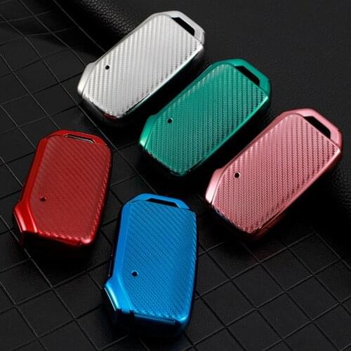 TPU Smart Car Key Case Cover Holder for KIA K3 2019 Sportage R Decoration Anti-Fall Carbon Fiber Auto Remote Key Bag Shell