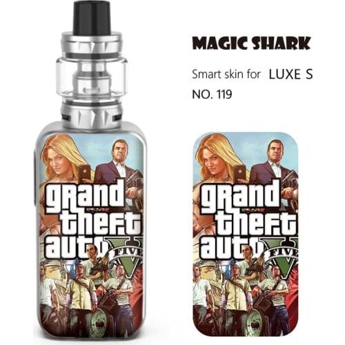 Magic Shark Dog Tiger God of War Super Hero Sticker Case Cover Film for VAPORESSO Luxe S 116-129