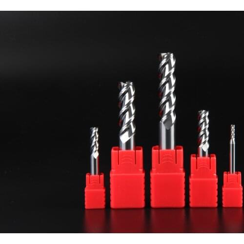 1PCS Cutting Aluminum HRC55 3 Flute Cnc Milling Cutter Carbide End Mill For Aluminum Processing Metal Cutter Endmill