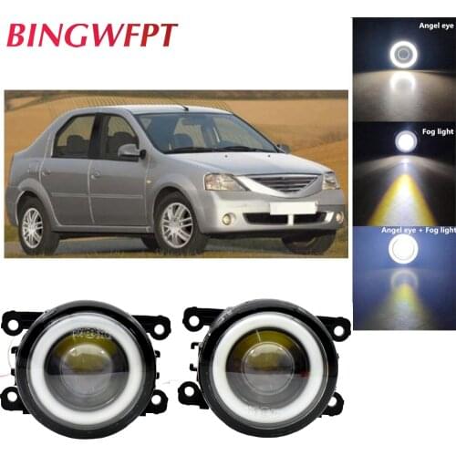 2pcs/set For Renault Logan 2004-2015 For Trafic 2.5L L4 Diesel Turbocharged Car H11 LED Fog Light Angel Eye