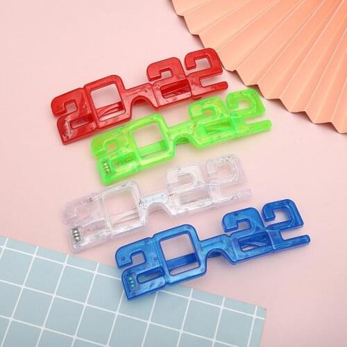 New Year Neon Party Night Bar Club Accessories LED Glowing Light Glasses 2022 Eye Wear Birthday Party for Boy Girl Adult 5Pcs