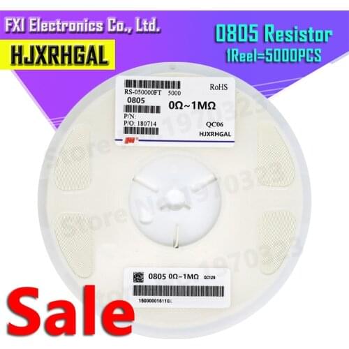 5000Pcs 0805 SMD 1/4W 0R ~ 10M chip resistor 0 10R 100R 220R 330R 470R 1K 4.7K 10K 47K 100K 0 10 100 330 470 ohm