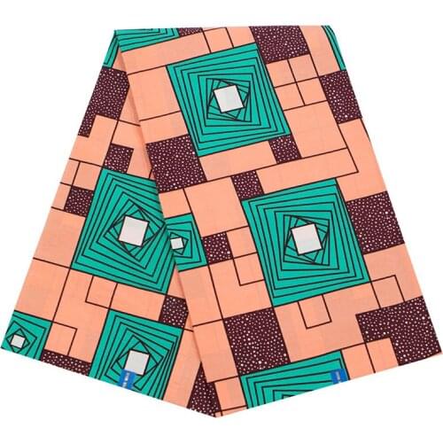 2019 African High Quality Ankara Veritable Guaranteed Real Wax Beautiful Colorful Pattern Print 100% Cotton Fabric 6 Yards