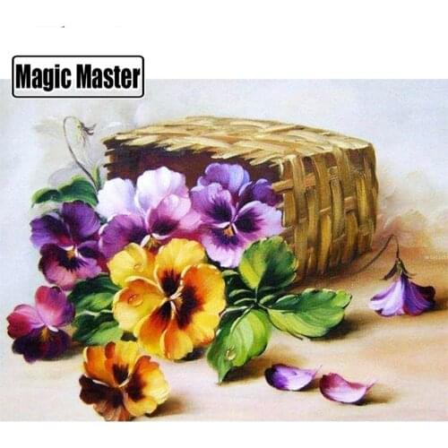 5D Diamond Embroidery Flowers Full Square Diamond Painting Cross Stitch Picture of Rhinestone Diamond Mosaic Resin Drill Flowers