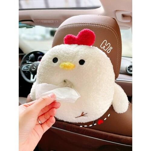 Car Tissue Box Sun Visor Cartoon Cute In-car Napkin Paper Drawer Hanging Type Lady Pumping Carton Boxes of Napkins