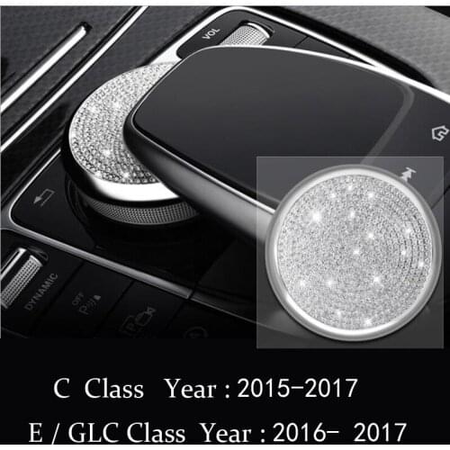 Car-styling Multimedia Buttons adjustment control knob Cover Stickers Accessories For Mercedes Benz C E class GLC W205 W213 X253