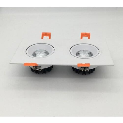 Free shipping Hot sale!!! 2x7W 2x10W 2x15W COB LED Downlight AC110V/240V Cool/Warm White CE&ROHS COB LED Spotlight ceiling