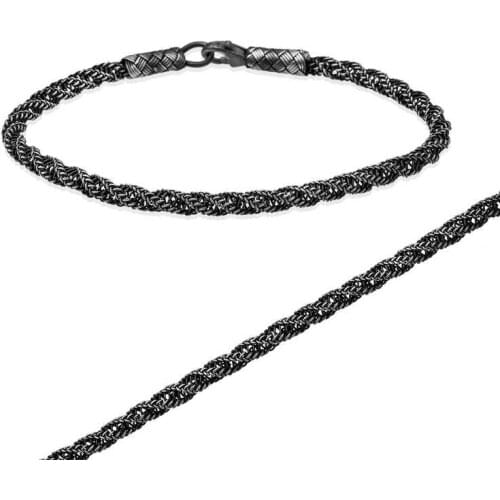 Silver Burma Mesh Kazaziye Unisex Bracelet