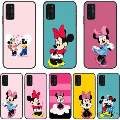 Disney Minnie Micky Mouse Clear Phone Case For Huawei Honor 10 20 30 9 X Pro Lite V 5G RU Black Etui Coque Hoesjes Comic Fashio