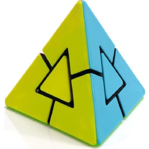 2x2 2x2x2 Strange Shape Duet Pyramid Duo Magic Cube Brain Teaser Puzzle 2*2 Educational Toy For Children