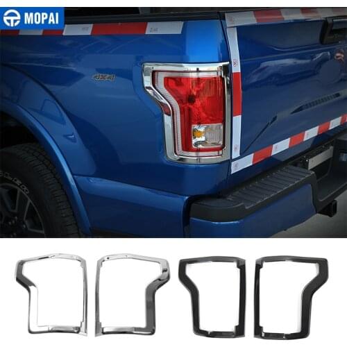 MOPAI Chromium Styling for Ford F150 2015+ Car Rear Tail Light Lamp Decoration Cover Trim Accessories for Ford F150 Rapto 2015