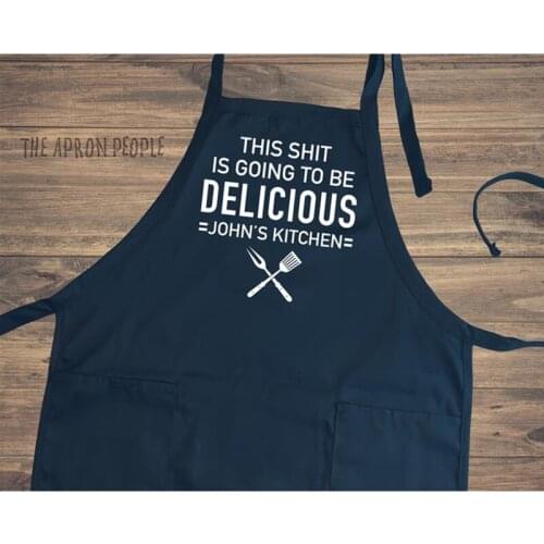 Customized Grill master apron with name,Personalized Mens Apron,Chef Gift,Fathers Day Kitchen Gift,Funny And Humorous BBQ Apron