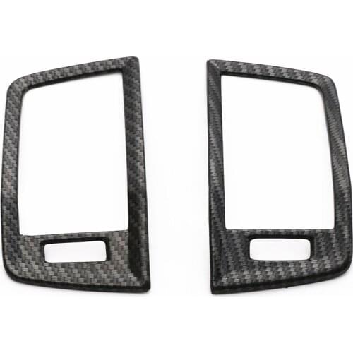 JY 2PCS ABS Carbon Fiber Style A/C Air Conditioning Vent Adornment Cover Car Styling For SKODA KODIAQ 2018