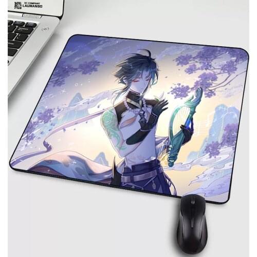 Genshin Impact Durable Mouse Pad Anime Computer Desk Mat Accessories Kawaii Mousepad Gaming Pc Gamer Keyboard Small LOL Mausepad