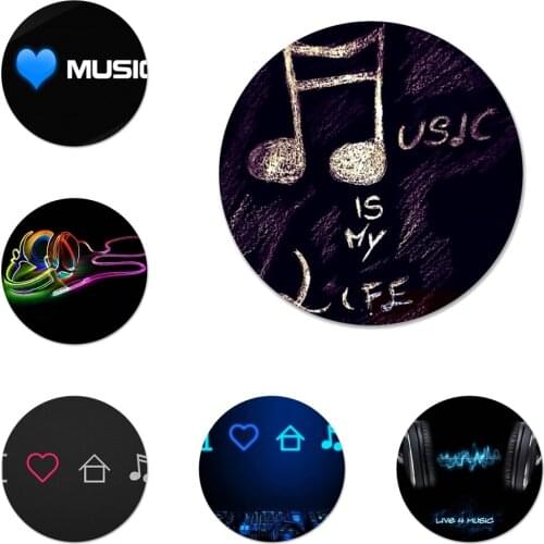 Cool DJ Love Music Badge Brooch Pin Accessories For Clothes Backpack Decoration gift 58mm