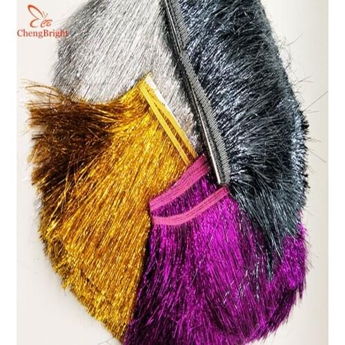 CHENGBRIGHT 5 Yard 20CM Long Lace Fringe Trim Tassel Fringe Trimming For Diy Latin Dress Stage Clothes Accessories Lace Ribbon