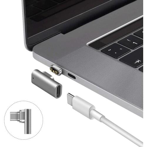 Magnetic USB C Adapter,9Pins Support Charging 100W & 480Mb/s Data Transfer Compatible with MacBook Pro/Air Type C Device/HP/Dell