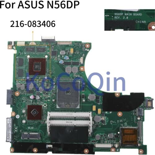 KoCoQin Laptop motherboard For ASUS N56DP Core AMD 216-083406C Mainboard REV:2.0tested