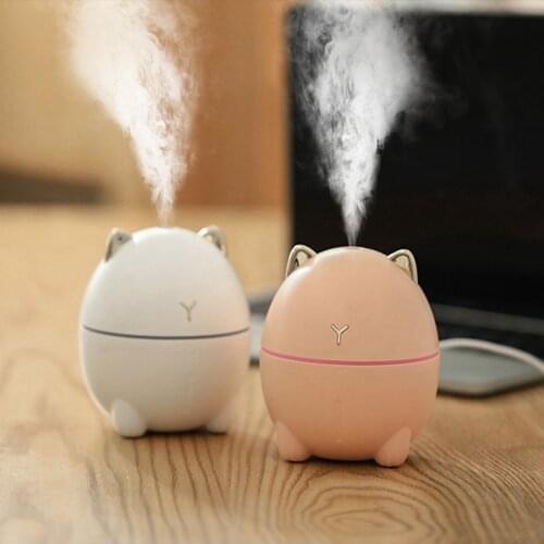 Warm Light LED Mini Air Humidifier 200ml for Desktop Study Living Room